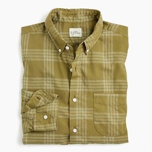 New J Crew Overdyed Plaid Shirt Button Down